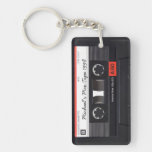 Llavero retro personalizado de la Mezcla-cinta