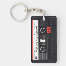 Llavero retro personalizado de la Mezcla-cinta