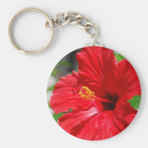 Llavero rojo del hibisco