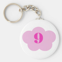 Llavero rosado de la nube 9