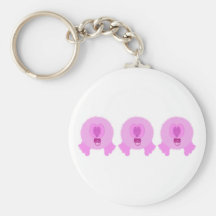 Llavero rosado de los bebés de Pom Pom