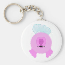 Llavero rosado de Pom Pom PAL del cocinero