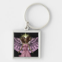Llavero rosado del ángel