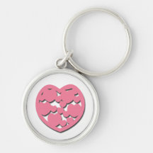Llavero rosado del corazón
