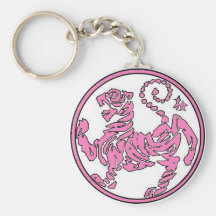 Llavero rosado del tigre de la economía