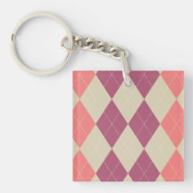 Llavero rosado y de marfil de Argyle
