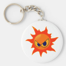 Llavero sonriente de la cara del fuego
