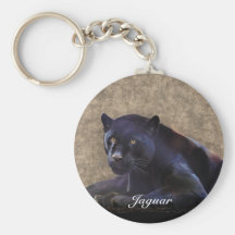 Llavero suramericano negro del gato grande de Jagu