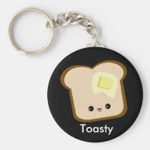 Llavero toasty de la tostada y de la mantequilla d