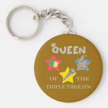 Llavero triple de la reina de la amenaza