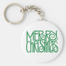 Llavero verde de las Felices Navidad