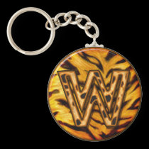 Llavero W del monograma de Tigerskin llaveros