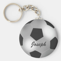 Llaveros de plata adaptables del balón de fútbol