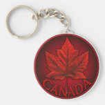 Llaveros del recuerdo de la bandera de Canadá y re
