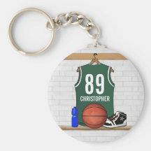 Llaveros personalizados del jersey del baloncesto