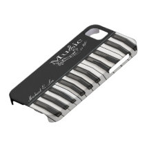Llaves brillantes personalizadas del piano iPhone 5 Case-Mate cobertura