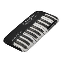 Llaves brillantes personalizadas del piano iPhone 3 Case-Mate carcasa