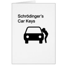 Llaves del coche de Schrodinger Tarjeton