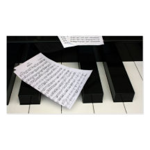 Llaves del piano con música tarjetas de visita