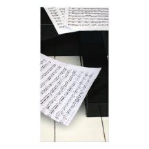 Llaves del piano con música tarjetas personales