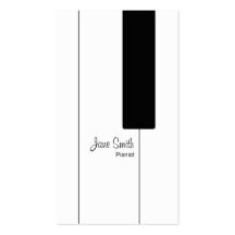 Llaves del piano para las tarjetas de visita del p