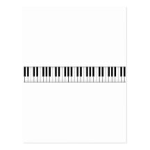Llaves del teclado/del piano: tarjeta postal