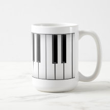 Llaves del teclado/del piano: taza de café