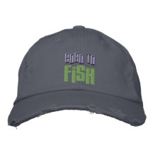 Llevado a los pescados bordó la gorra de béisbol a
