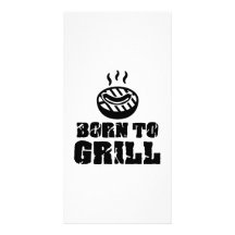 Llevado asar a la parrilla tarjeta con foto personalizada