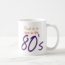 Llevado en los años 80 taza de café