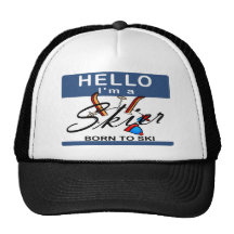 Llevado esquiar gorros bordados