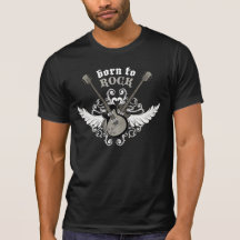 Llevado oscilar la camisa coa alas de las guitarra