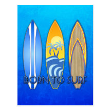 Llevado practicar surf tarjeta postal