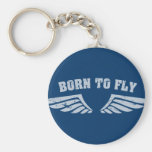 Llevado volar las alas llavero personalizado