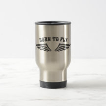 Llevado volar las alas taza de café