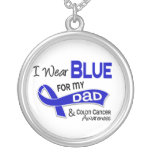 Llevo el azul para mi cáncer de colon del papá 42 collar personalizado