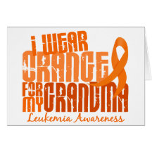 Llevo el naranja para mi leucemia de la abuela 6,4 tarjeton