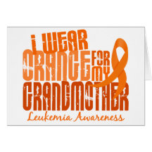 Llevo el naranja para mi leucemia de la abuela 6,4 tarjeta