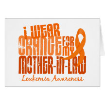 Llevo el naranja para mi leucemia de la suegra 6,4 tarjeta