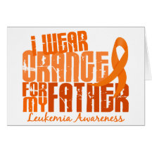 Llevo el naranja para mi leucemia del padre 6,4 felicitacion 