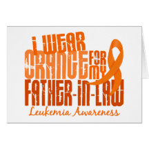 Llevo el naranja para mi leucemia del suegro 6,4 felicitación