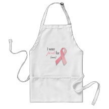 Llevo el rosa para… el personalizado de la concien delantales