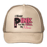 Llevo el rosa para mi CÁNCER de PECHO de la mamá 1 Gorras De Camionero