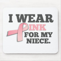LLEVO el ROSA PARA MI conciencia del cáncer de pec Alfombrillas De Ratón