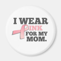 LLEVO el ROSA PARA MI conciencia del cáncer de pec Imán Para Frigorifico
