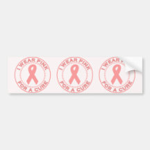 Llevo el rosa para una curación pegatina de parachoque