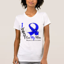 Llevo la cinta del cáncer de colon para mi héroe camiseta