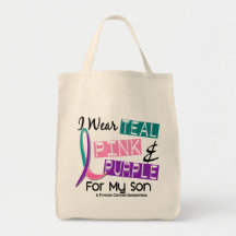 Llevo la cinta del cáncer de tiroides para mi hijo bolsas de mano
