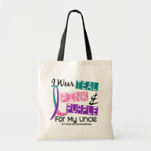 Llevo la cinta del cáncer de tiroides para mi tío  bolsas
