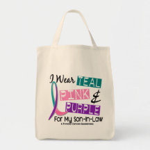 Llevo la cinta del cáncer de tiroides para mi yern bolsa